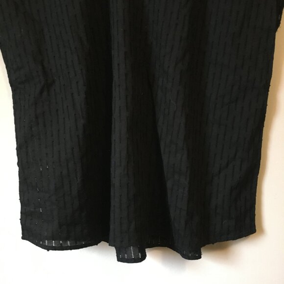 Black Broderie Anglaise 100% Cotton Sleeveless Blouse - Picture 4 of 13